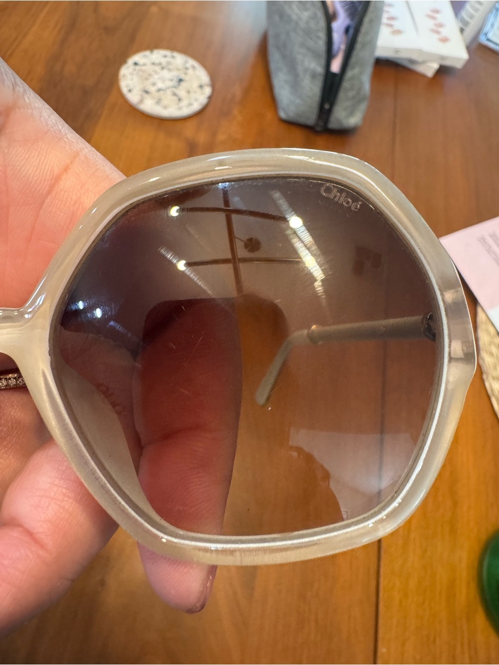 Chloé CE638SL Hexagonal Oversized Sunglasses | Cream Ivory Acetate | Style 905 - Picture 15 of 15